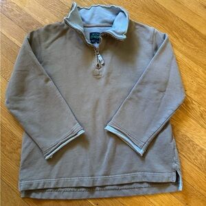 Boden Beige Zip-Up Sweater